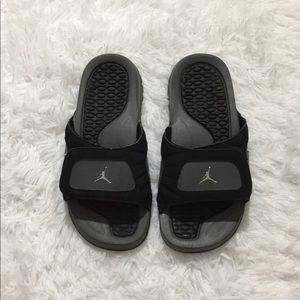 Jordan Black and Grey Slides (Youth)